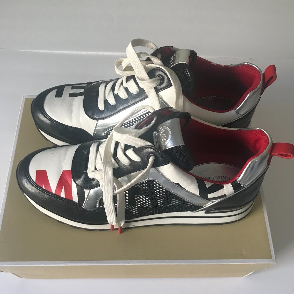 Michael Kors Billie Trainer Sneaker Black/White/Re